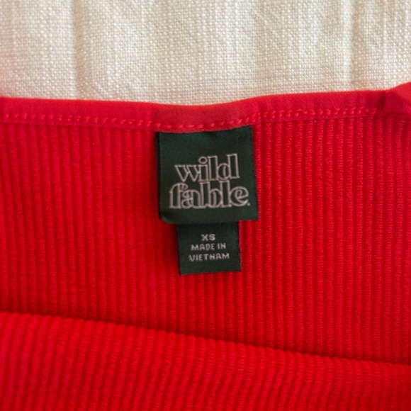 Wild Fable Red Ribbed Romper - Picture 3 of 3